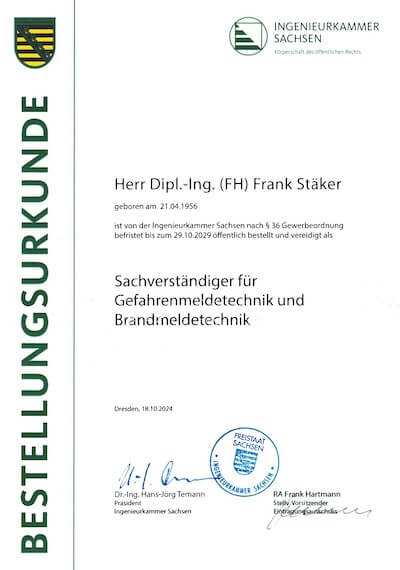 Bestellungsurkunde